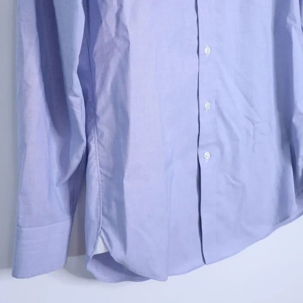J. CREW Ludlow Slim Stretch Dress Shirt Blue Button Up Cotton Poplin Men's 15/33